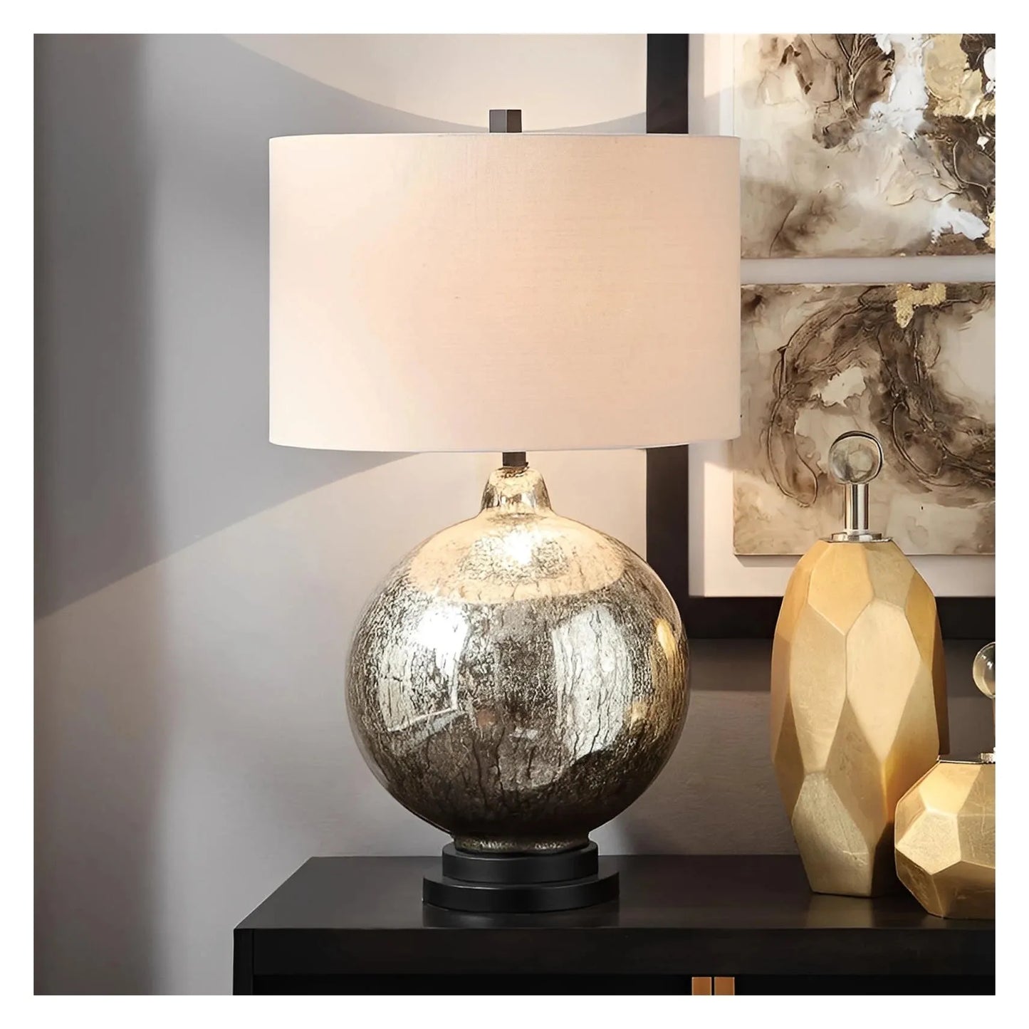 Silver Saratoga Table Lamps (2-Pack), Transitional