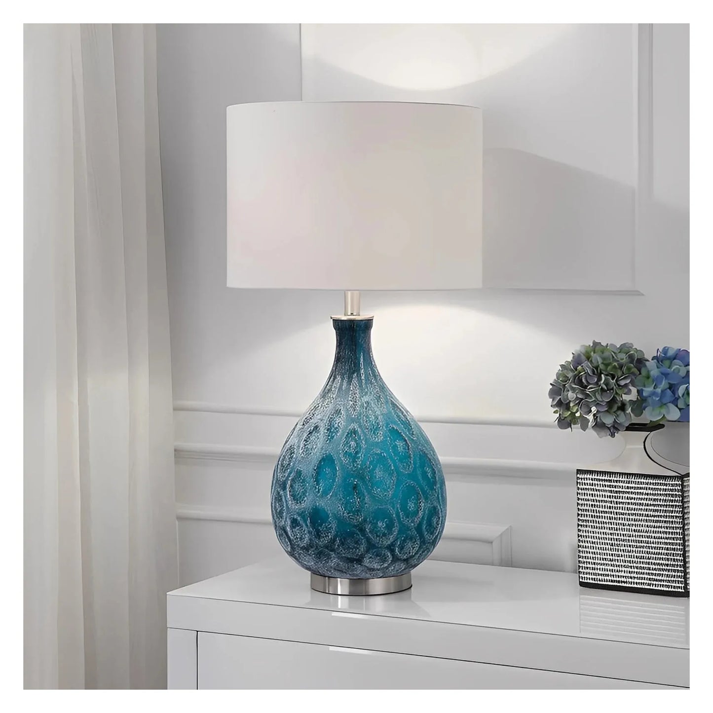 Rasalhague of Haverhill Table Lamps (2-Pack), Blue, Coastal