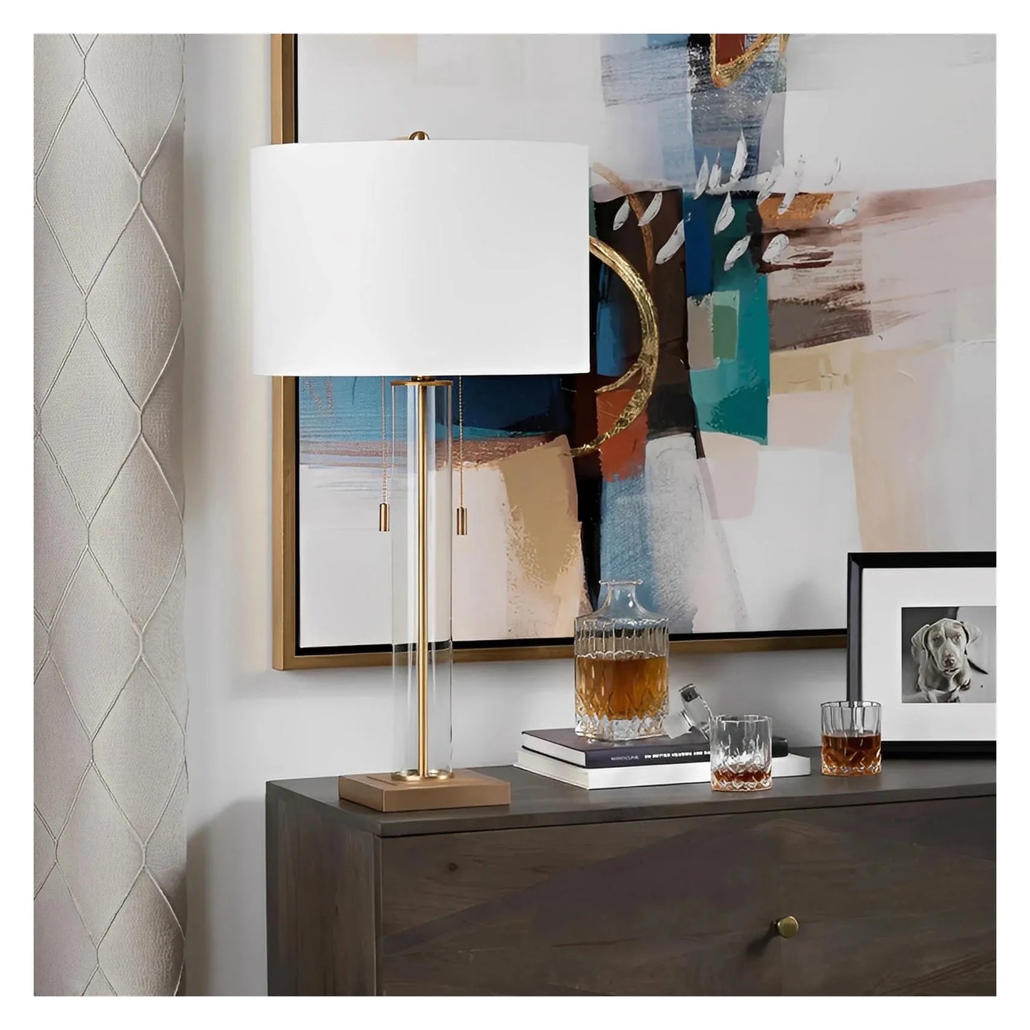 Beid of Augusta Table Lamps (2-Pack), Gold, Transitional