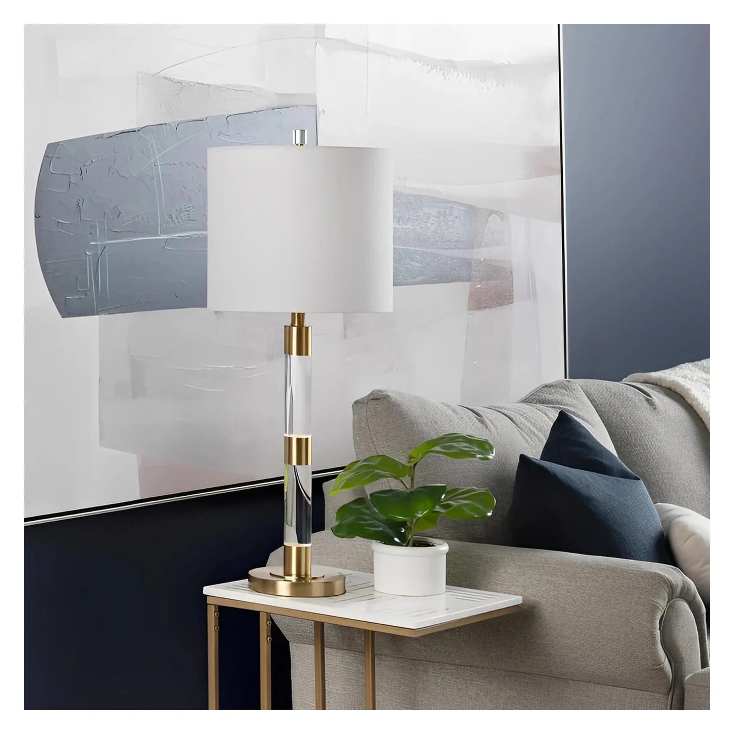 Sheratan of Saratoga Table Lamps (2-Pack), Gold, Contemporary