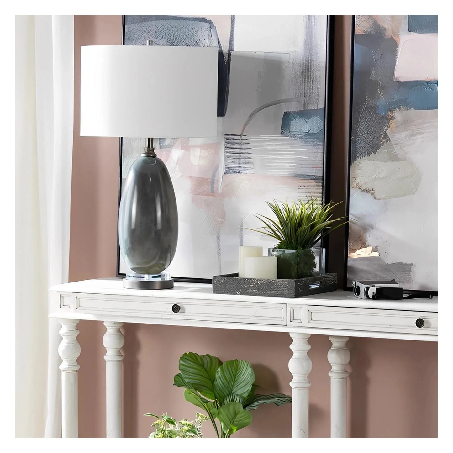 Adhara of Rosemont Table Lamps (2-Pack), Blue, Transitional