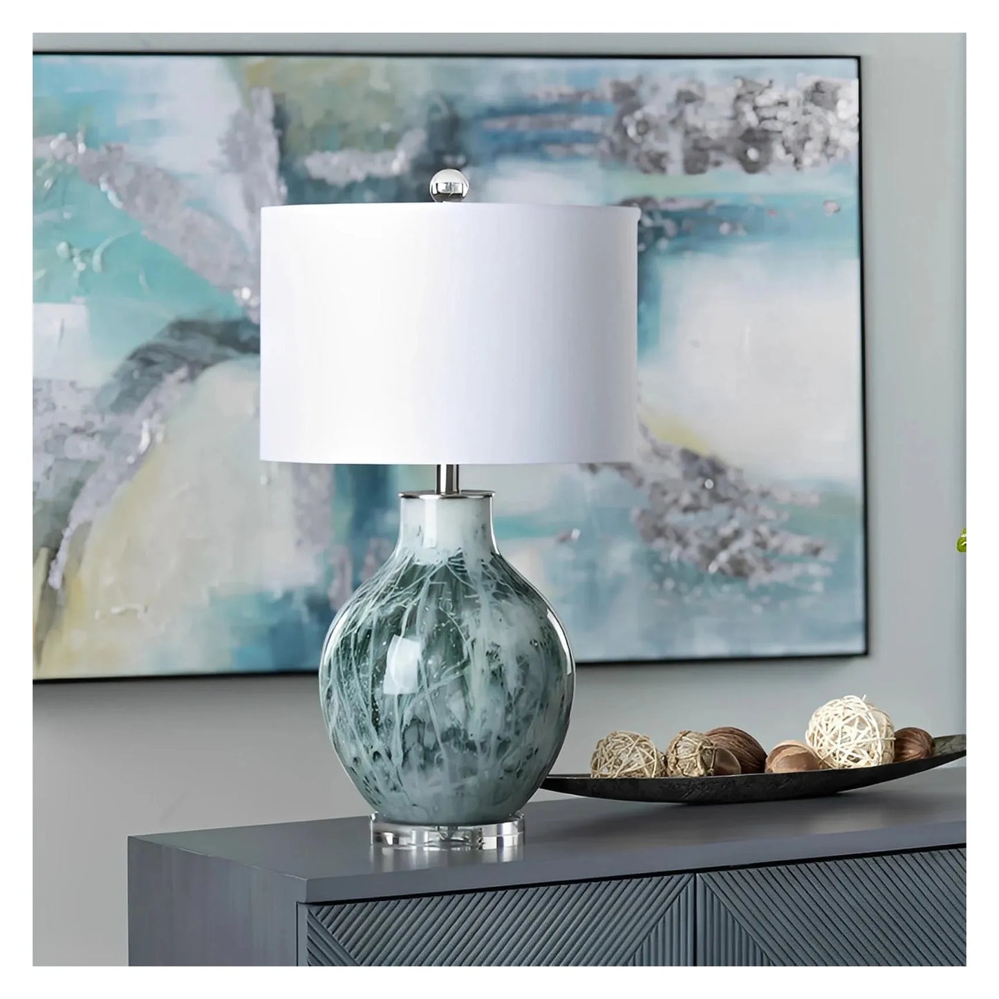 Beid of Sunnyside Table Lamps (2-Pack), Grey, Transitional