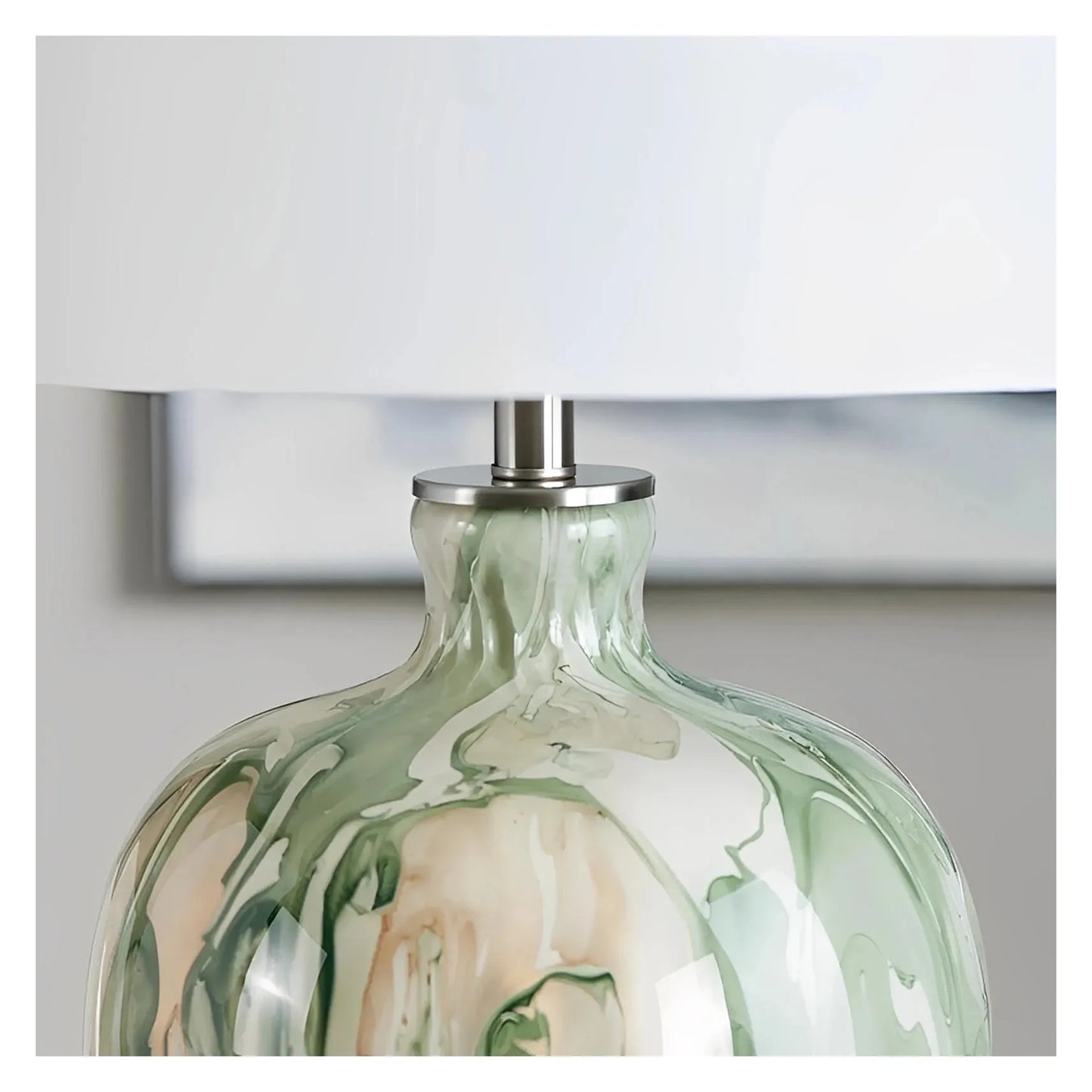 Wasat of Sand Hill Table Lamps (2-Pack), Green, Transitional