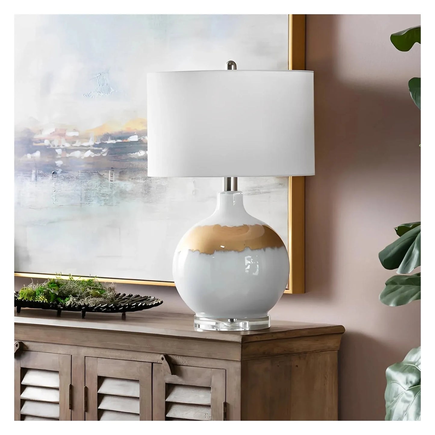 Rho of Burlington Bay Table Lamps (2-Pack), Gold, Transitional