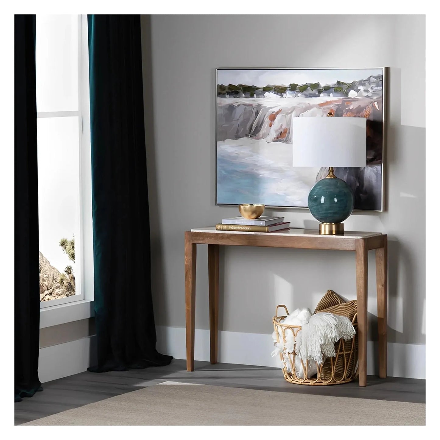 Maia of Foxboro Table Lamps (2-Pack), Green, Transitional