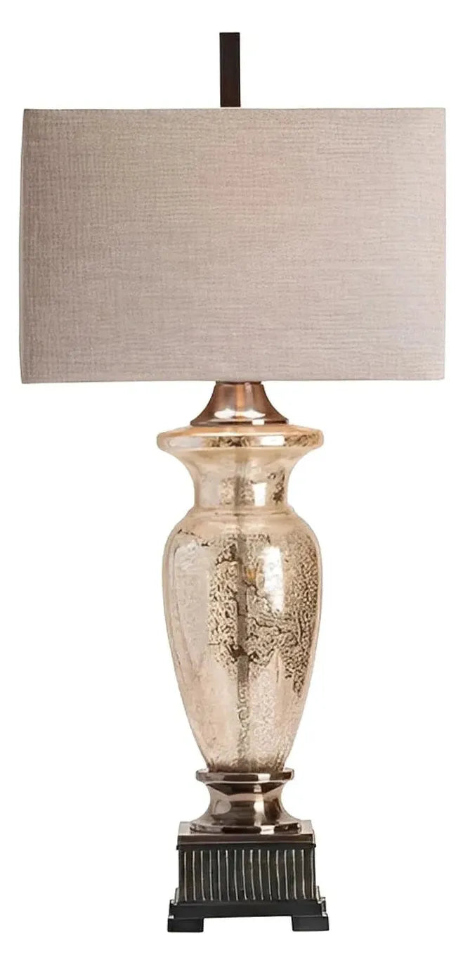 Menkar of Acadia Table Lamps (2-Pack), Silver, Traditional