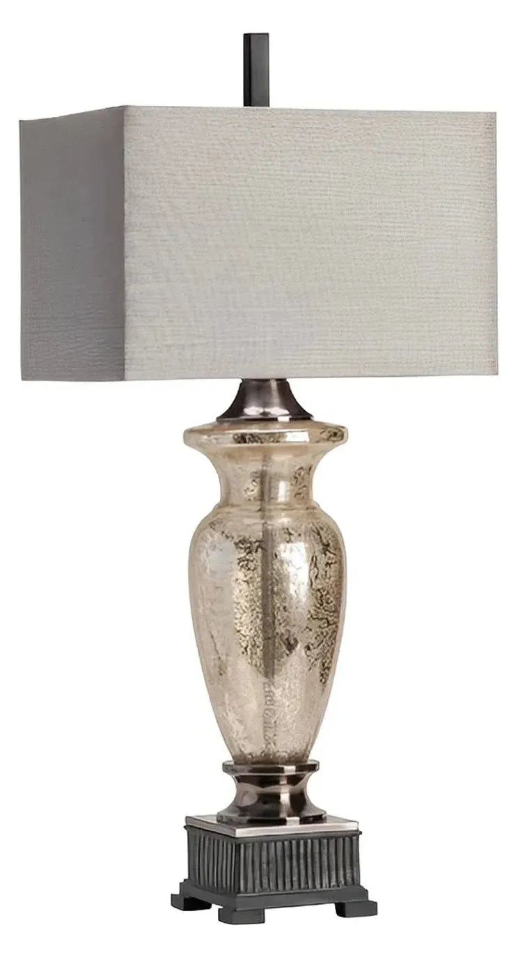 Menkar of Acadia Table Lamps (2-Pack), Silver, Traditional