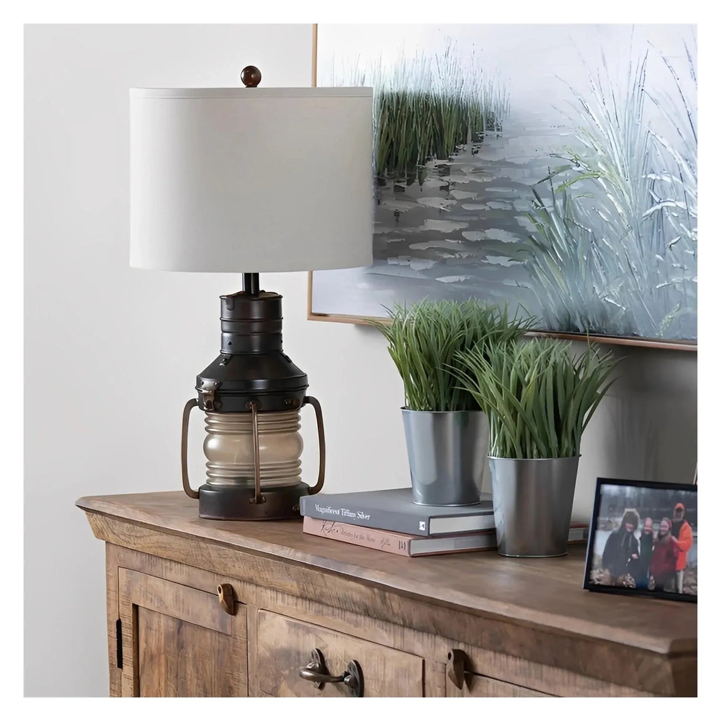 Alhena of Brockton Table Lamps (2-Pack), Bronze, Rustic