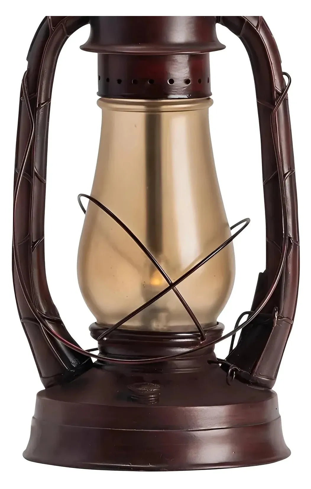 Mirfak Lantern of Granite Point Table Lamps (2-Pack), Red, Brown, Rustic