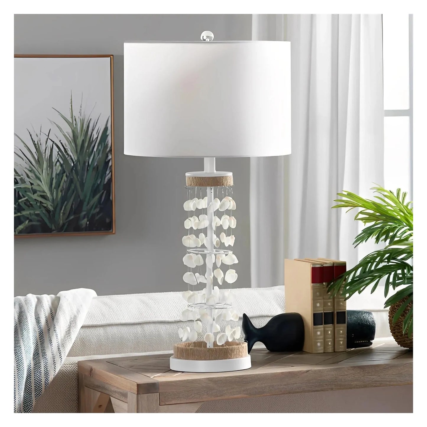 Talitha of Brockton Table Lamps (2-Pack), White, Coastal