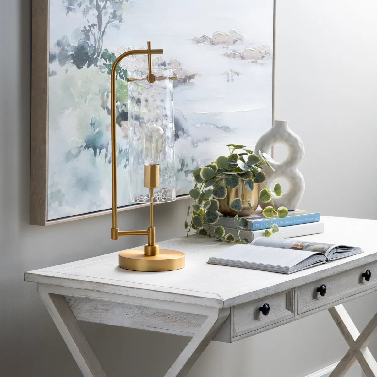 Cepheus of Evergreen Bay Table Lamps (2-Pack), Gold, Contemporary