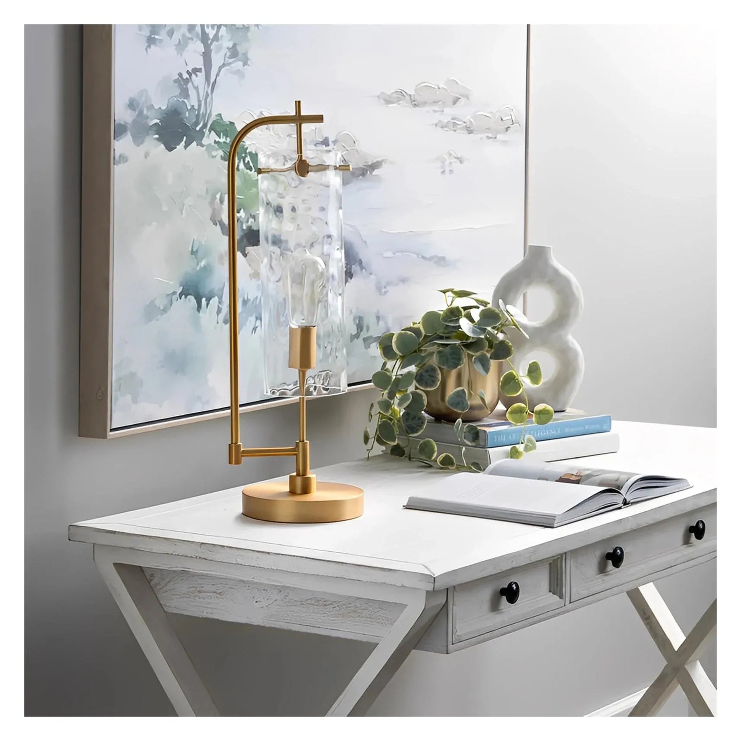 Cepheus of Evergreen Bay Table Lamps (2-Pack), Gold, Contemporary