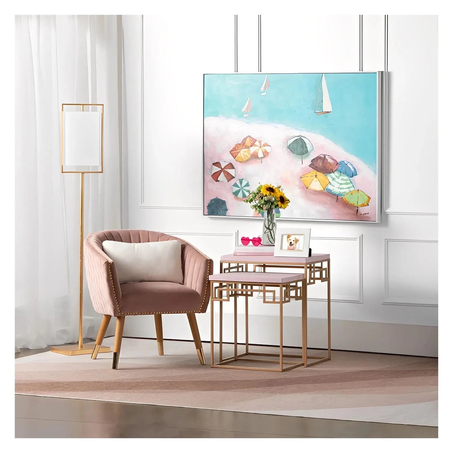 Alcor of Brockton Floor Lamp, Black, Contemporary