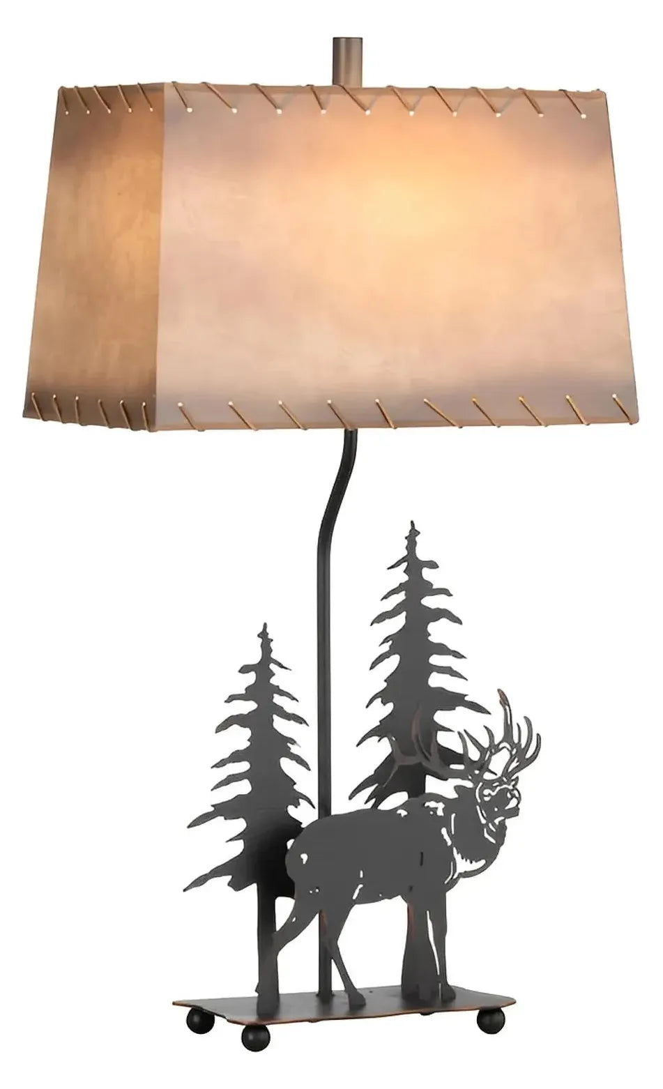 Naos of Woodstock Table Lamps (2-Pack), Black, Rustic