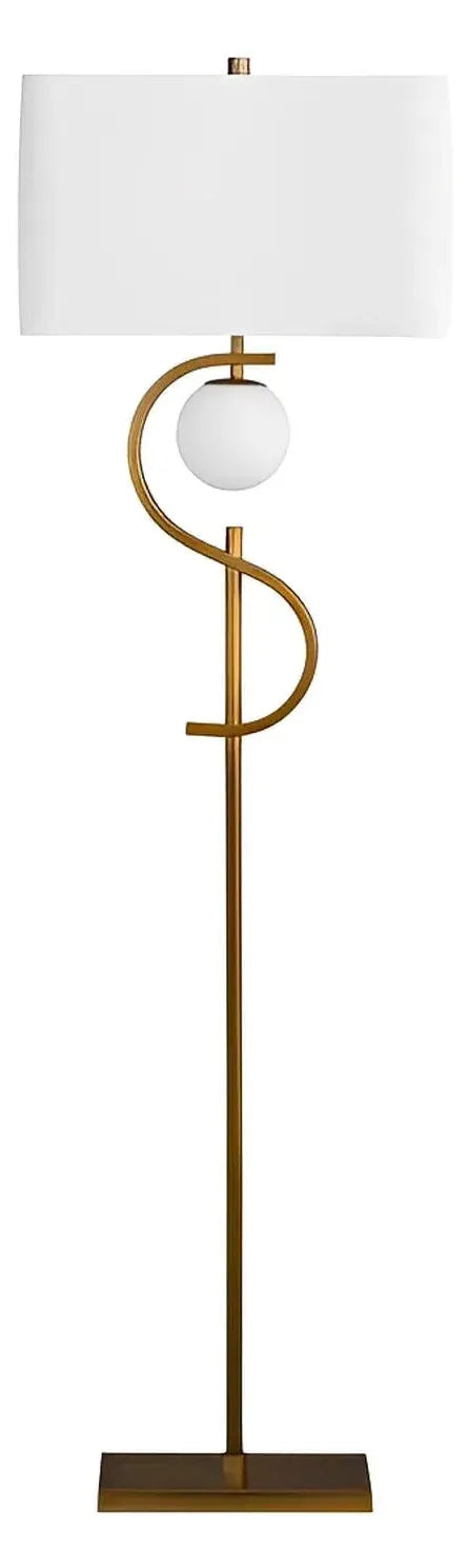 Unukalhai of Essex Harbor Floor Lamp, Gold, Contemporary