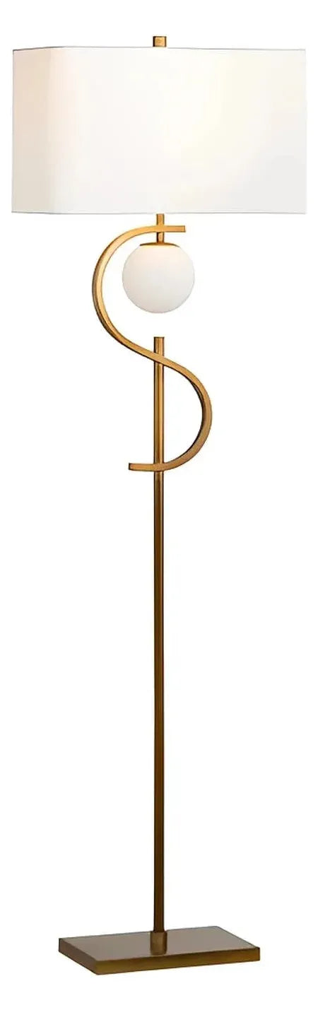 Unukalhai of Essex Harbor Floor Lamp, Gold, Contemporary
