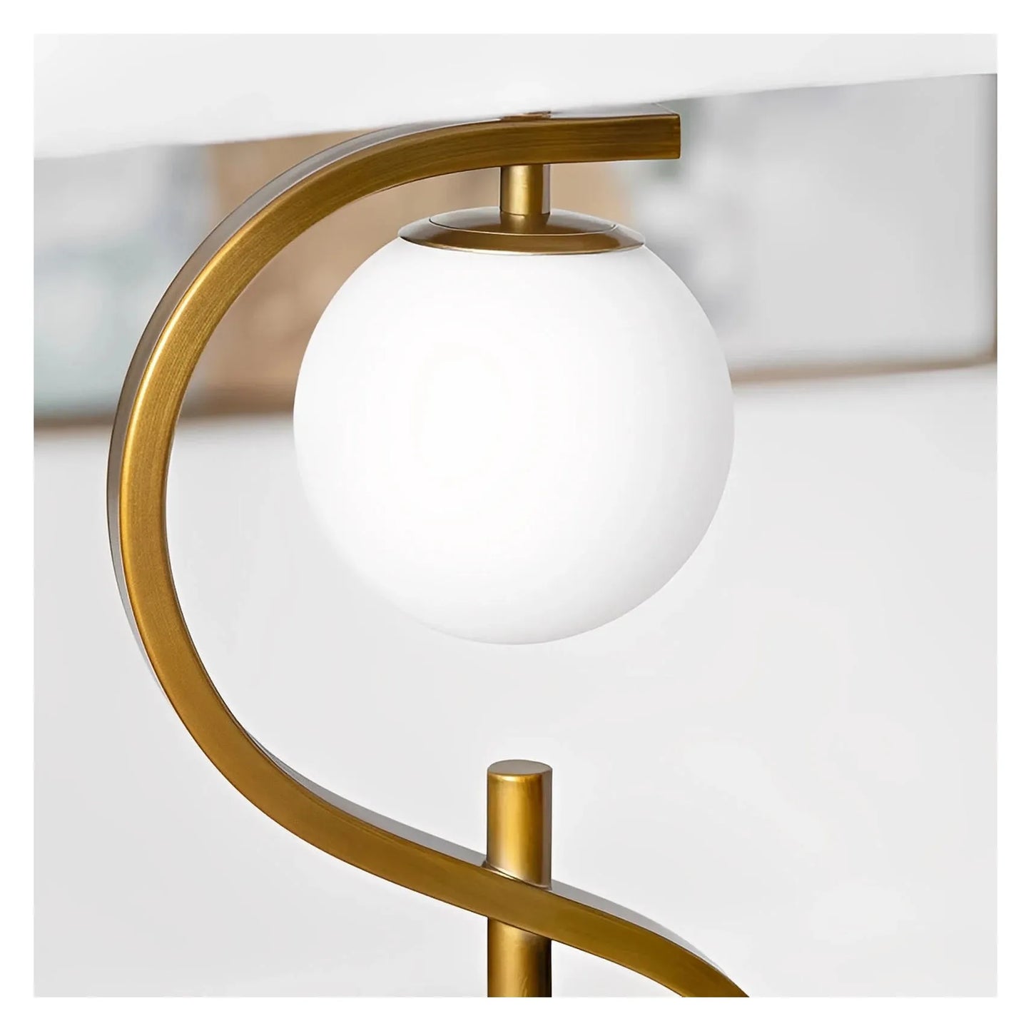 Unukalhai of Essex Harbor Floor Lamp, Gold, Contemporary