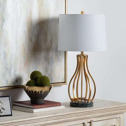 Mira of York Harbor Table Lamps (2-Pack), Gold, Contemporary