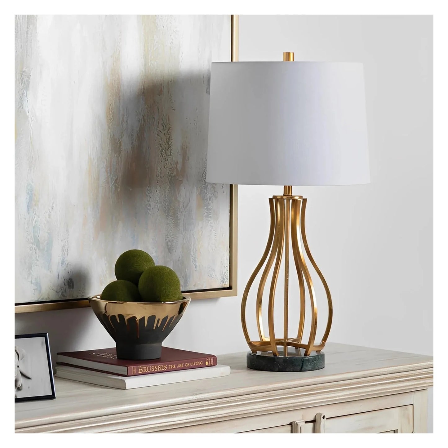 Mira of York Harbor Table Lamps (2-Pack), Gold, Contemporary
