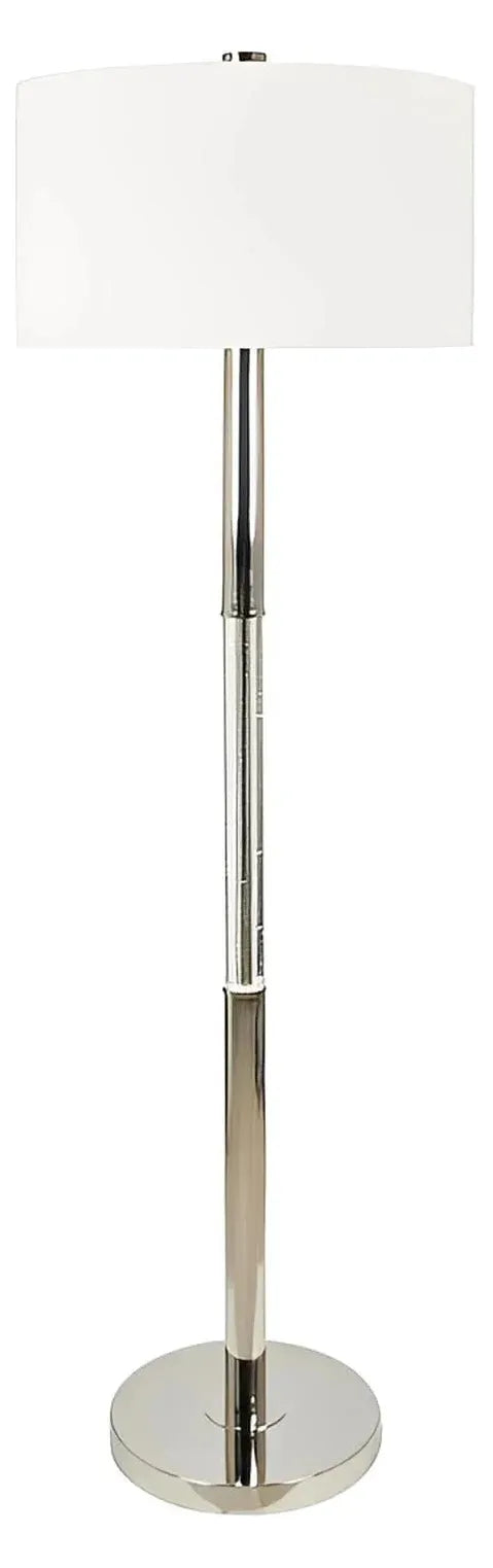 Pavo of Newburyport Floor Lamp, Silver, Contemporary