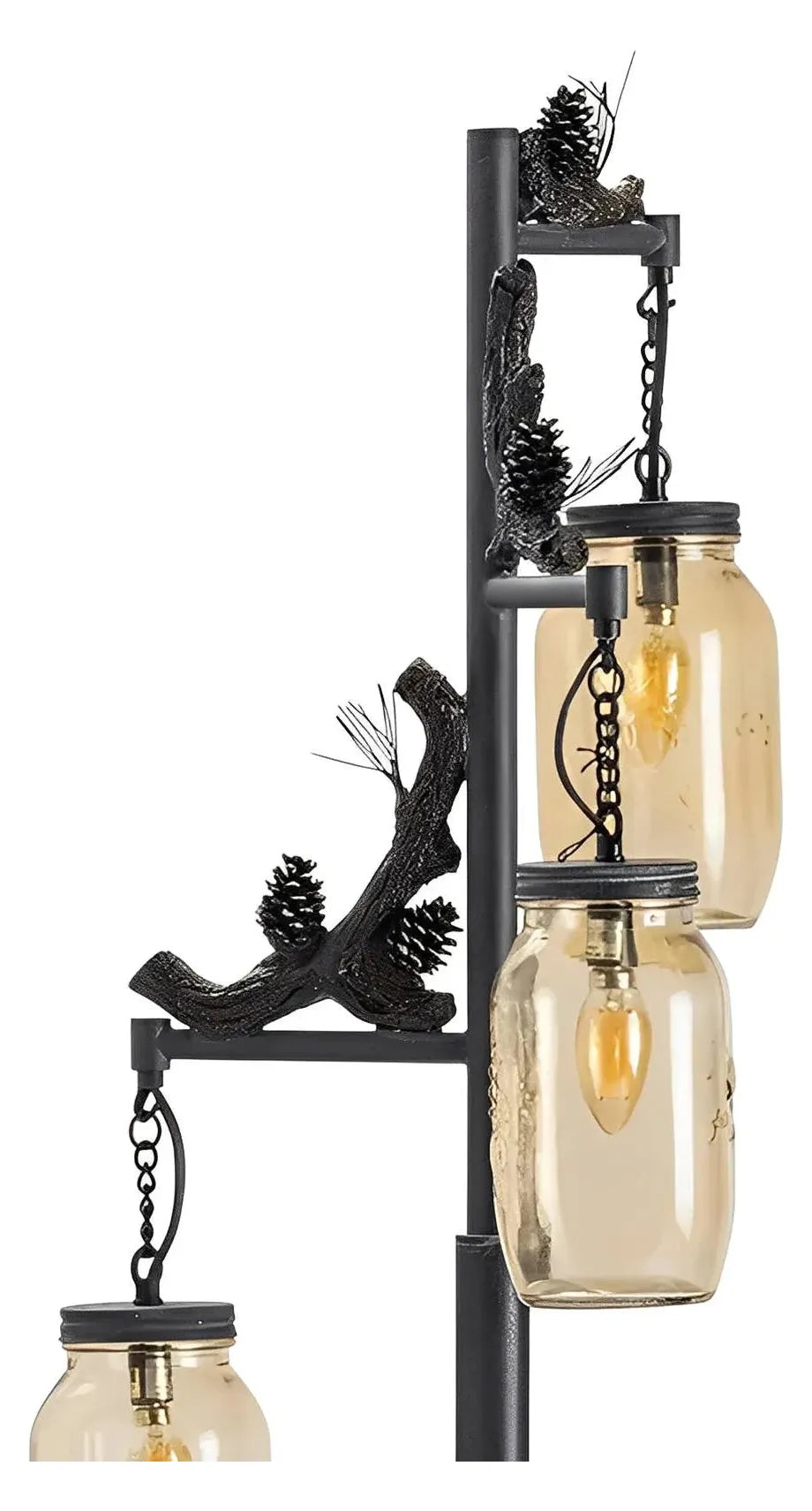 Vindemiatrix of Birchwood Floor Lamp, Bronze, Rustic