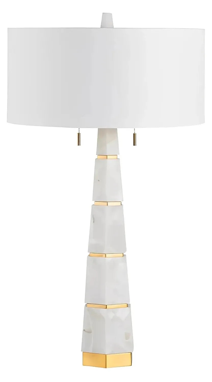 Pollux of Nantucket Table Lamps (2-Pack), White, Contemporary