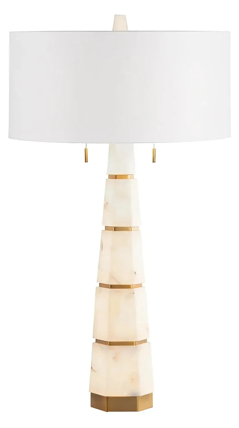 Pollux of Nantucket Table Lamps (2-Pack), White, Contemporary