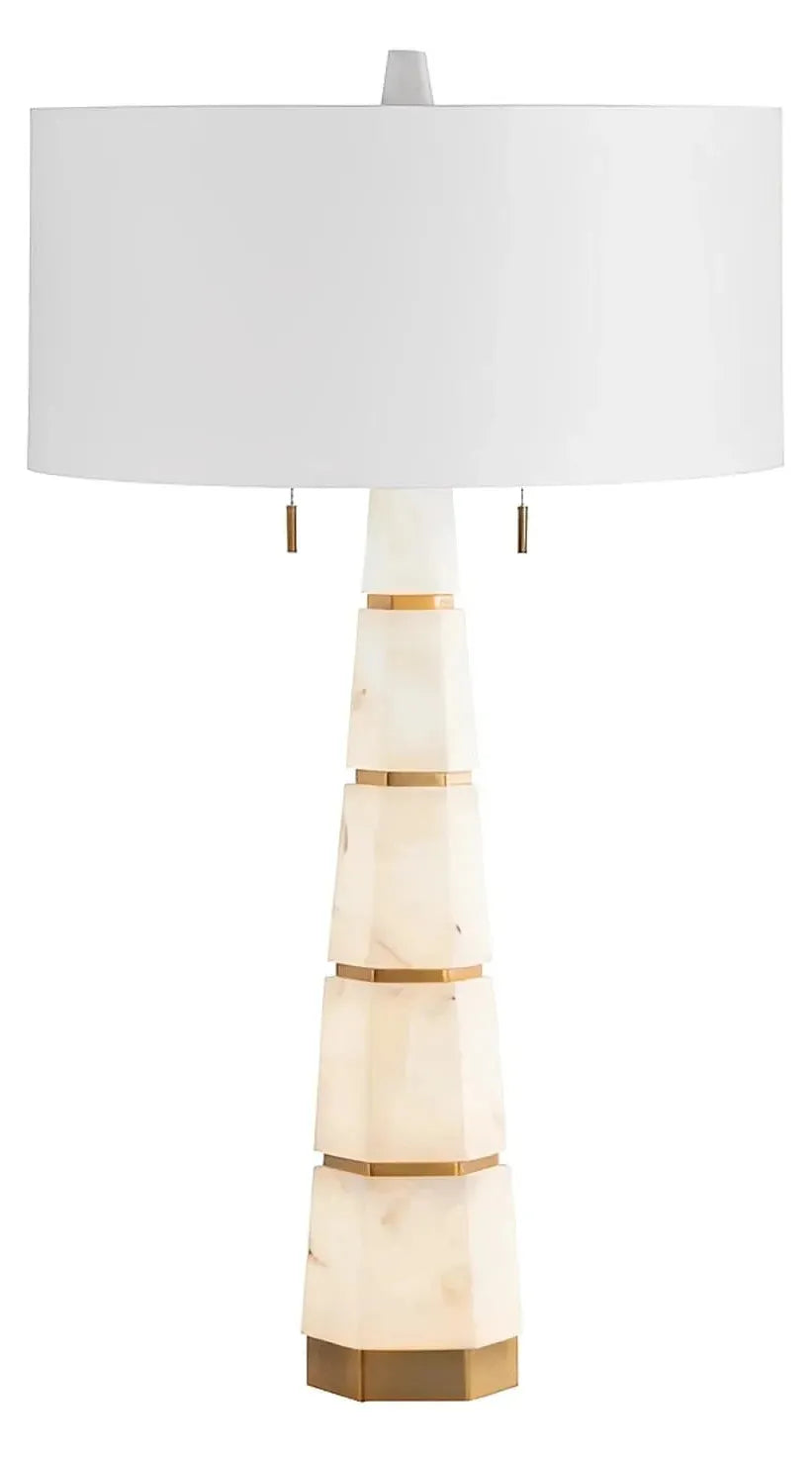 Pollux of Nantucket Table Lamps (2-Pack), White, Contemporary