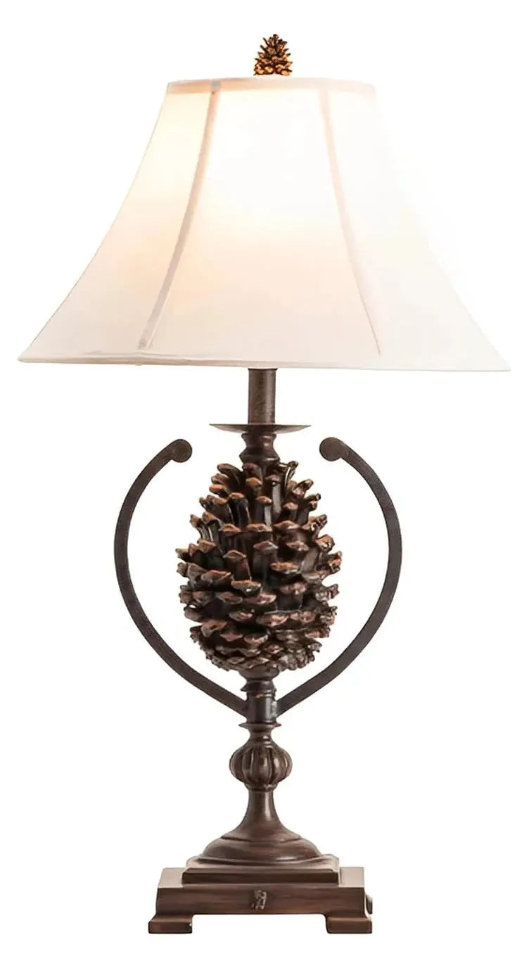 Oakridge Pine Cone Table Lamps (2-Pack), Brown, Rustic