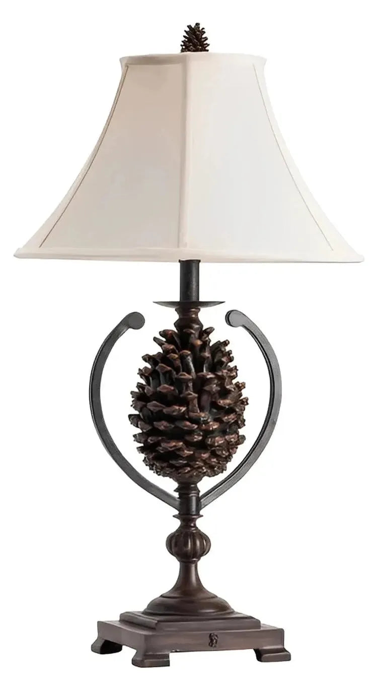 Oakridge Pine Cone Table Lamps (2-Pack), Brown, Rustic