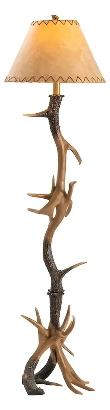 Antares Antlers Floor Lamp, Brown, Rustic