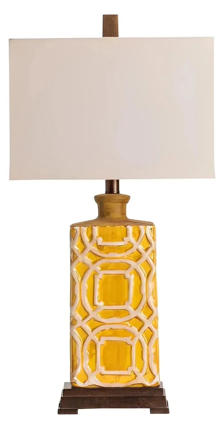 Gienah of Newburyport Table Lamps (2-Pack), Yellow, Rustic