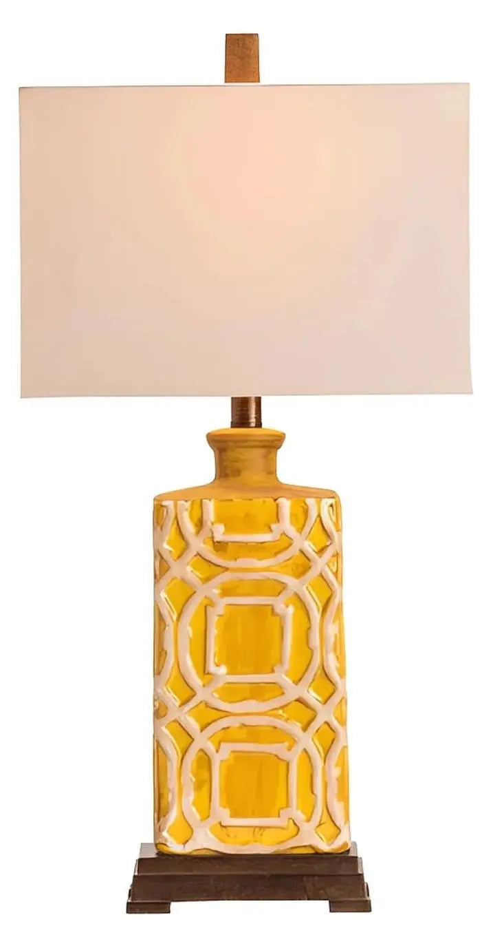 Gienah of Newburyport Table Lamps (2-Pack), Yellow, Rustic