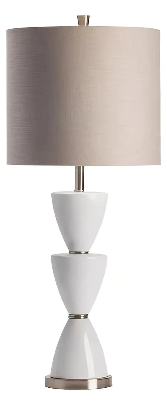 Nash of Housatonic Table Lamps (2-Pack), White, Contemporary