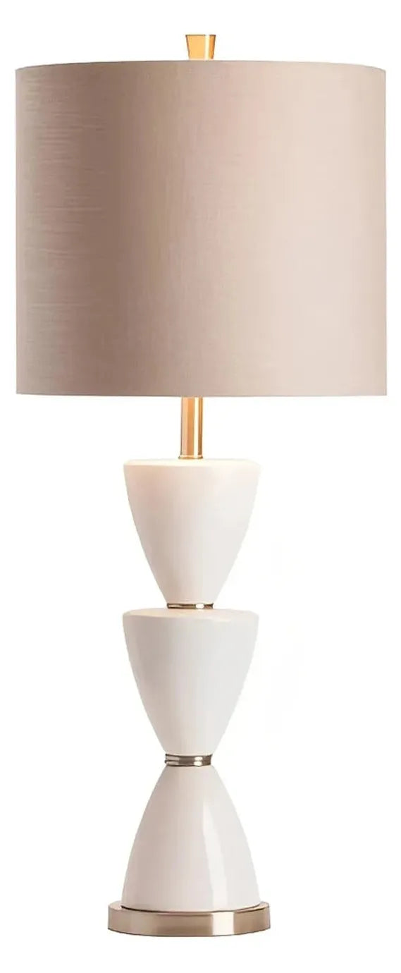 Nash of Housatonic Table Lamps (2-Pack), White, Contemporary