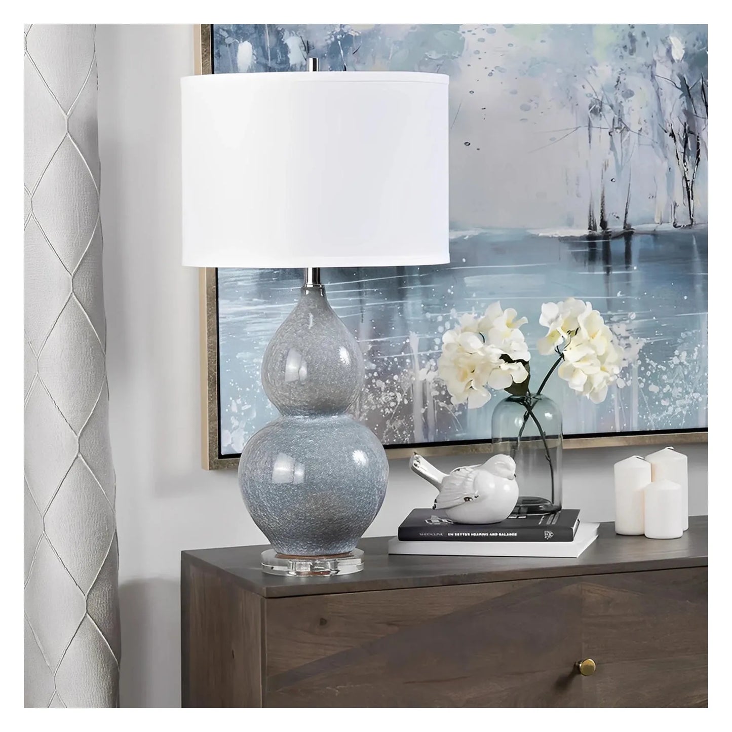 Nashira of White Mountain Table Lamps (2-Pack), Blue, Transitional