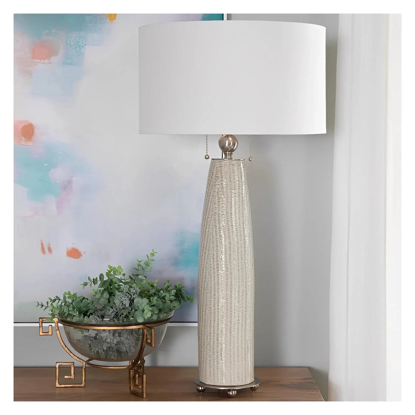 Achernar of York Harbor Table Lamps (2-Pack), Beige, Transitional