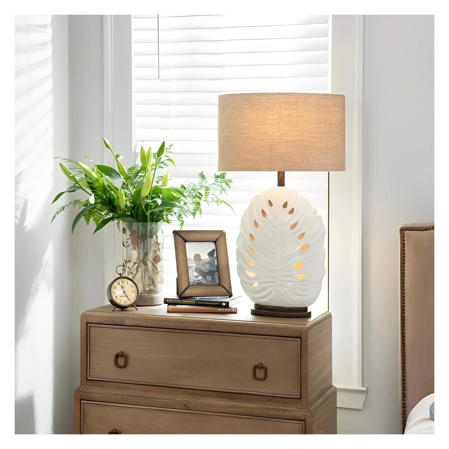 Avior of Penobscot Table Lamps (2-Pack), White, Coastal