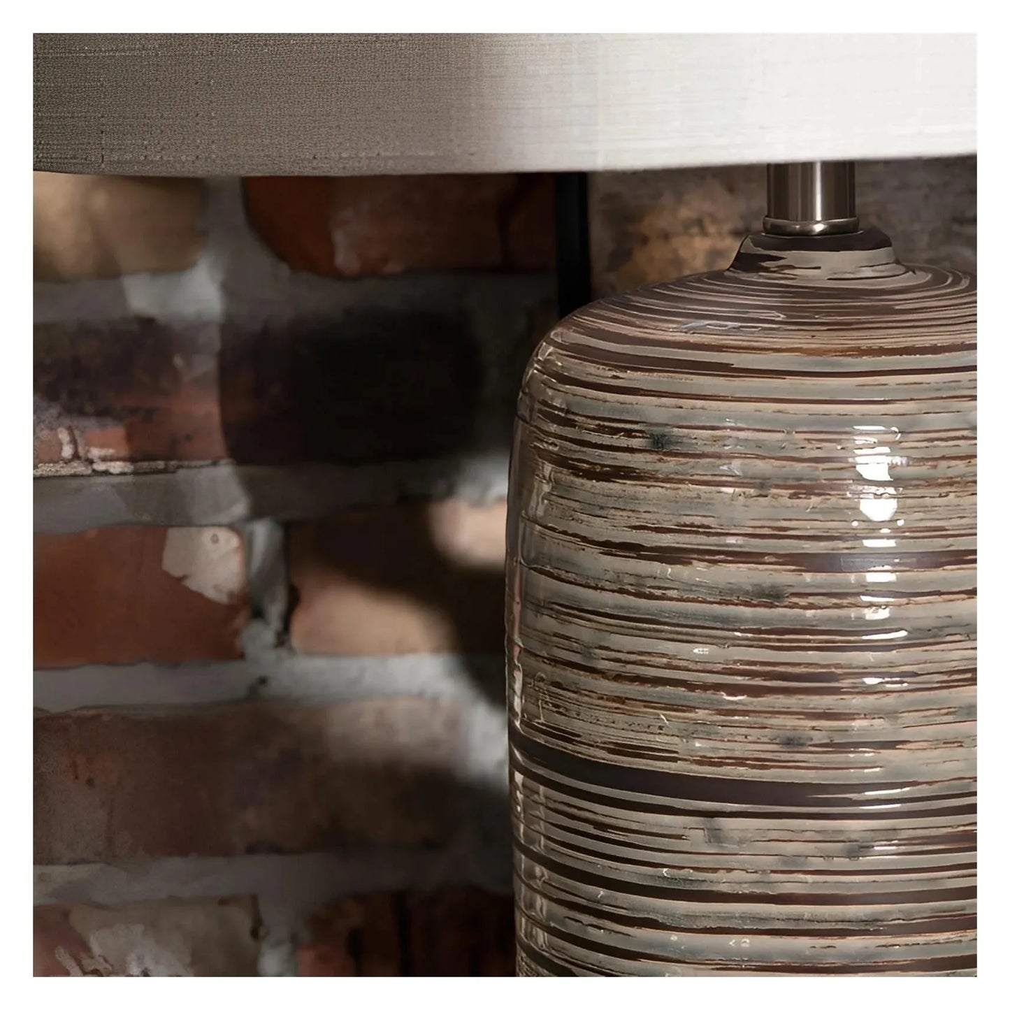 Wezen of Brunswick Table Lamps (2-Pack), Grey, Transitional