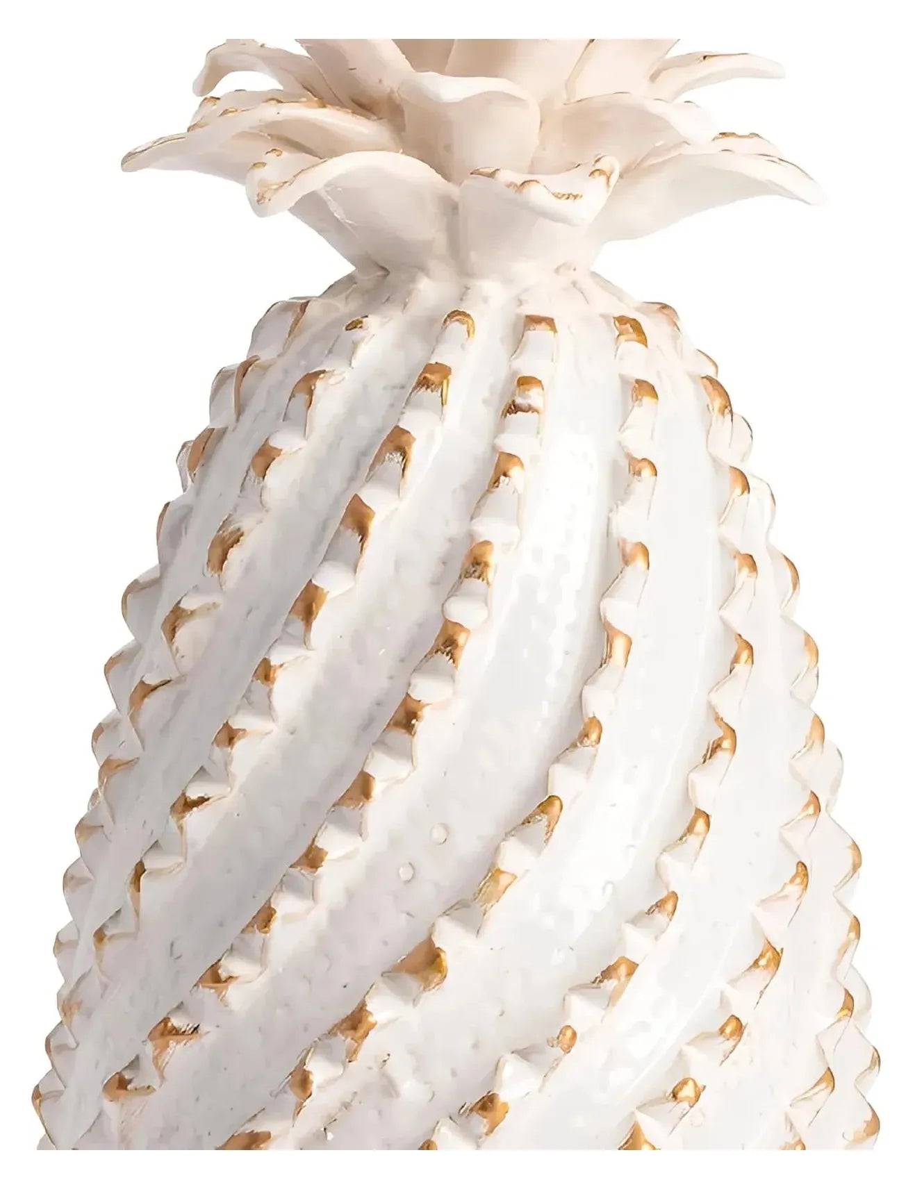 Diphda Pineapple Table Lamps (2-Pack), White, Coastal