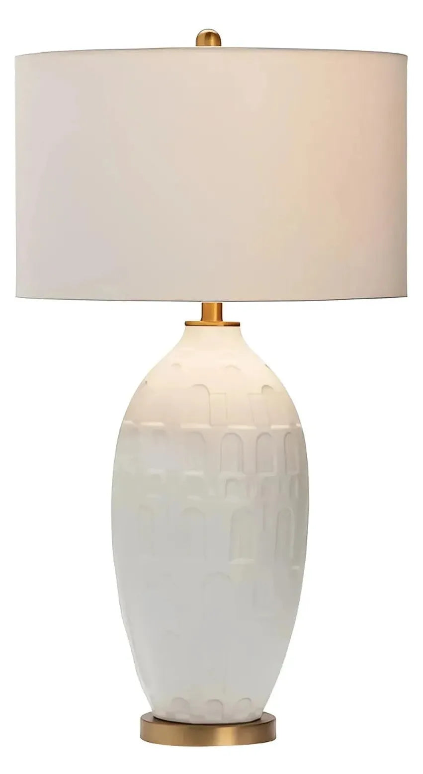 Sabik of Providence Table Lamps (2-Pack), White, Contemporary