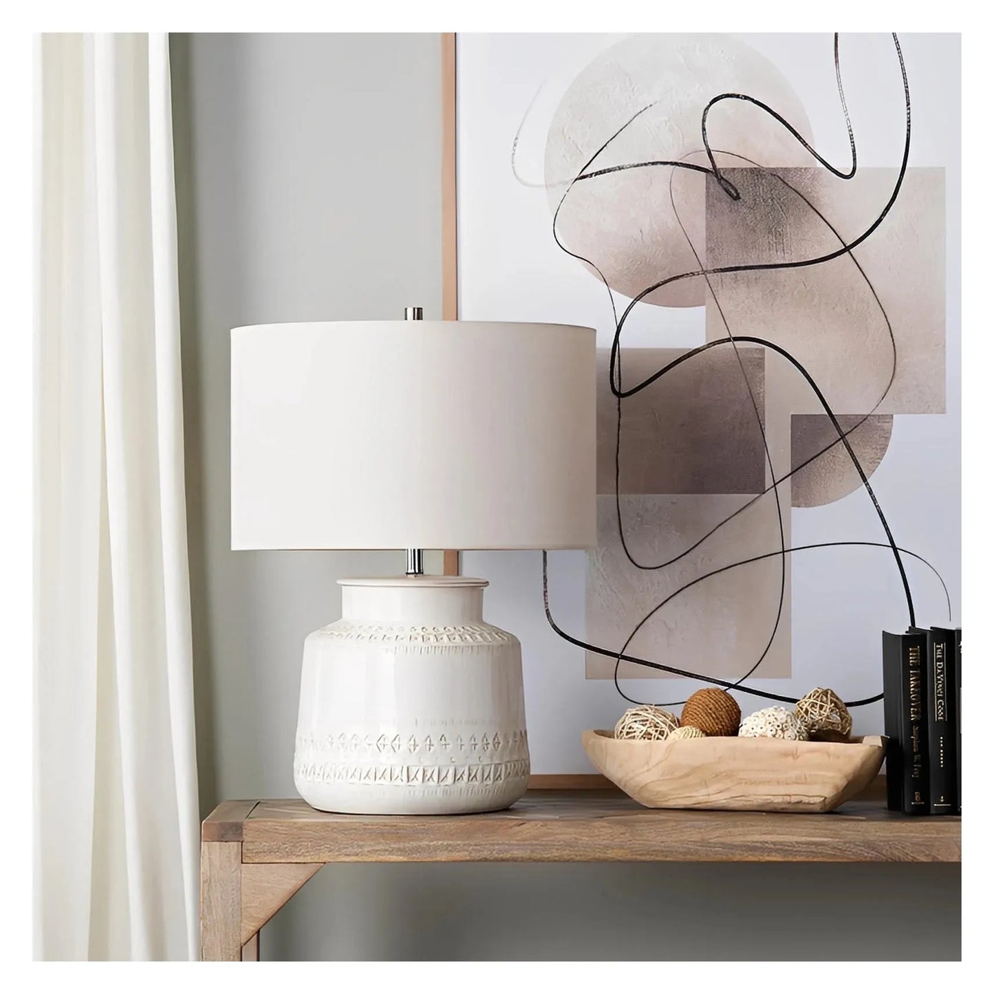 Lyra of Chestnut Ridge Table Lamps (2-Pack), Beige, Transitional