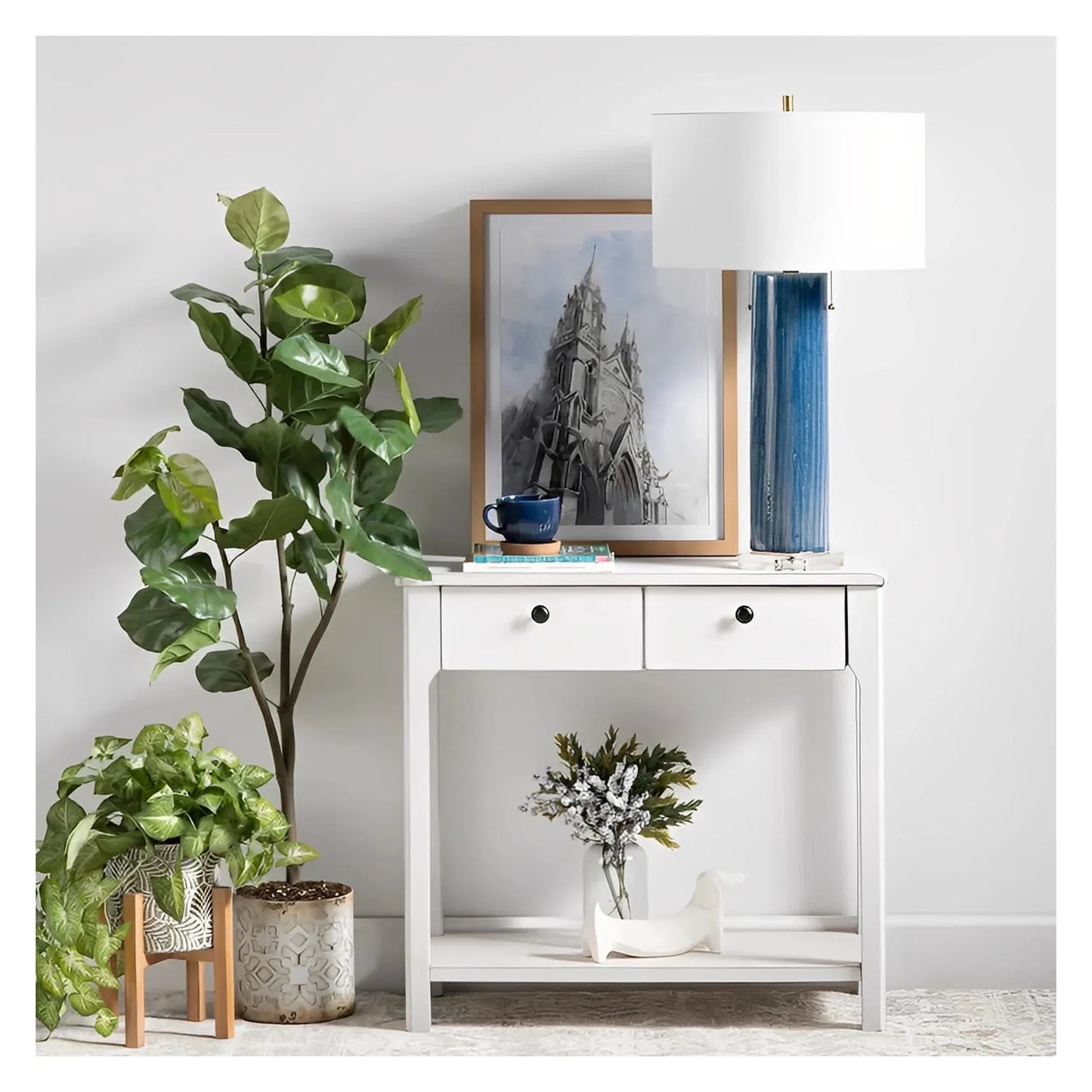 Vega of Vineyard Sound Table Lamps (2-Pack), Blue, Contemporary