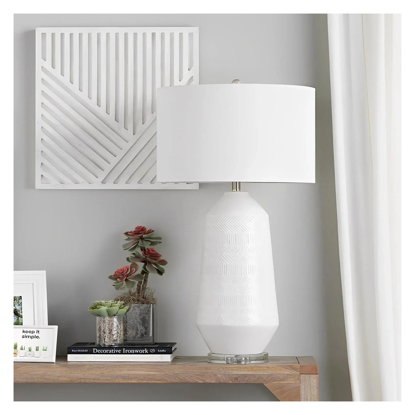 Regor of Acadia Table Lamps (2-Pack), White, Transitional