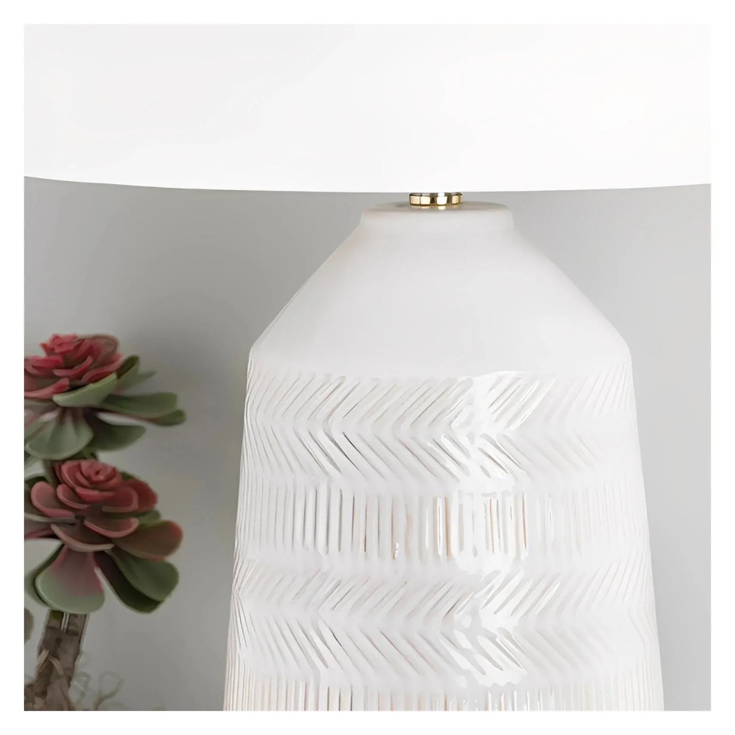 Regor of Acadia Table Lamps (2-Pack), White, Transitional