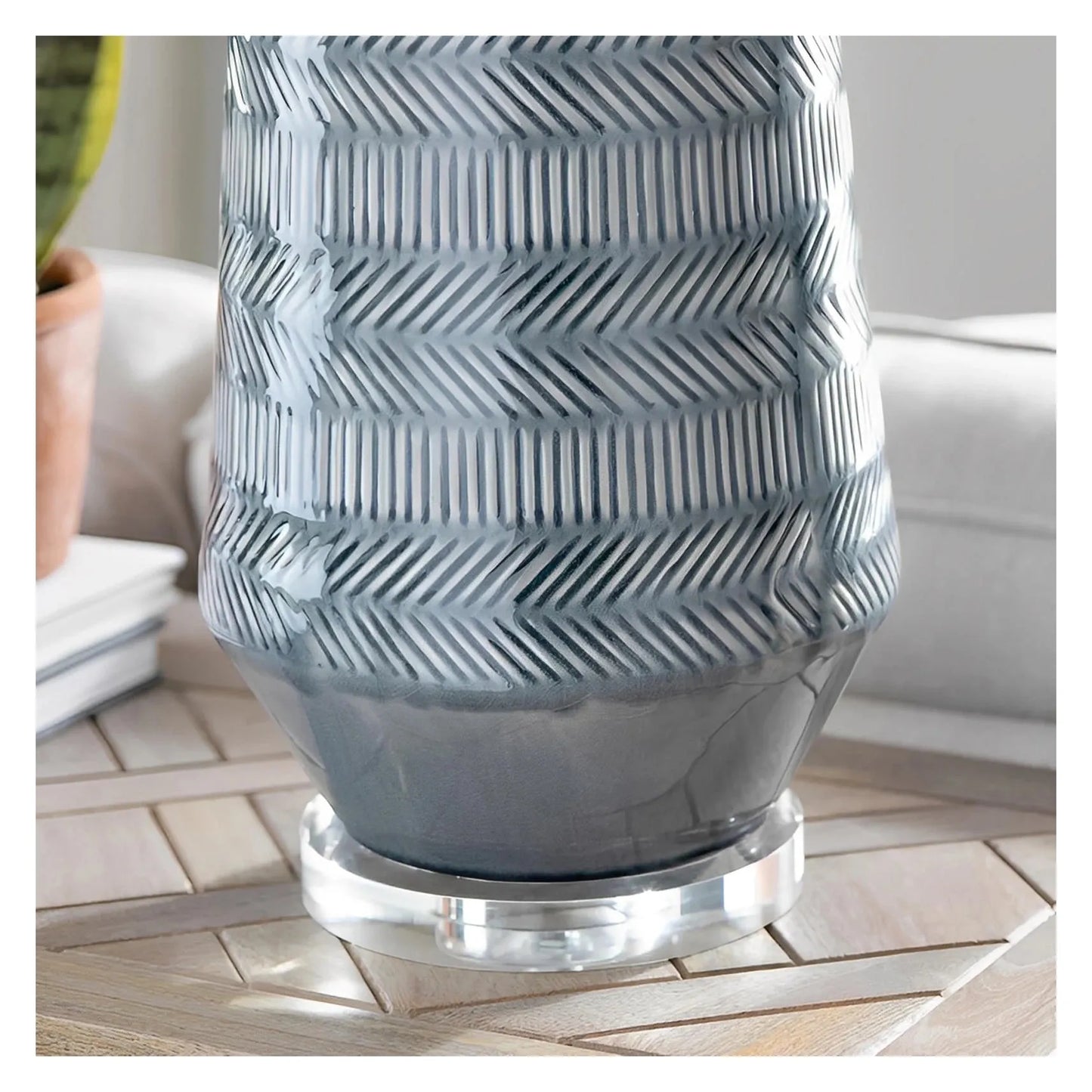 Nihal of Blue Hill Table Lamps (2-Pack), Grey, Transitional