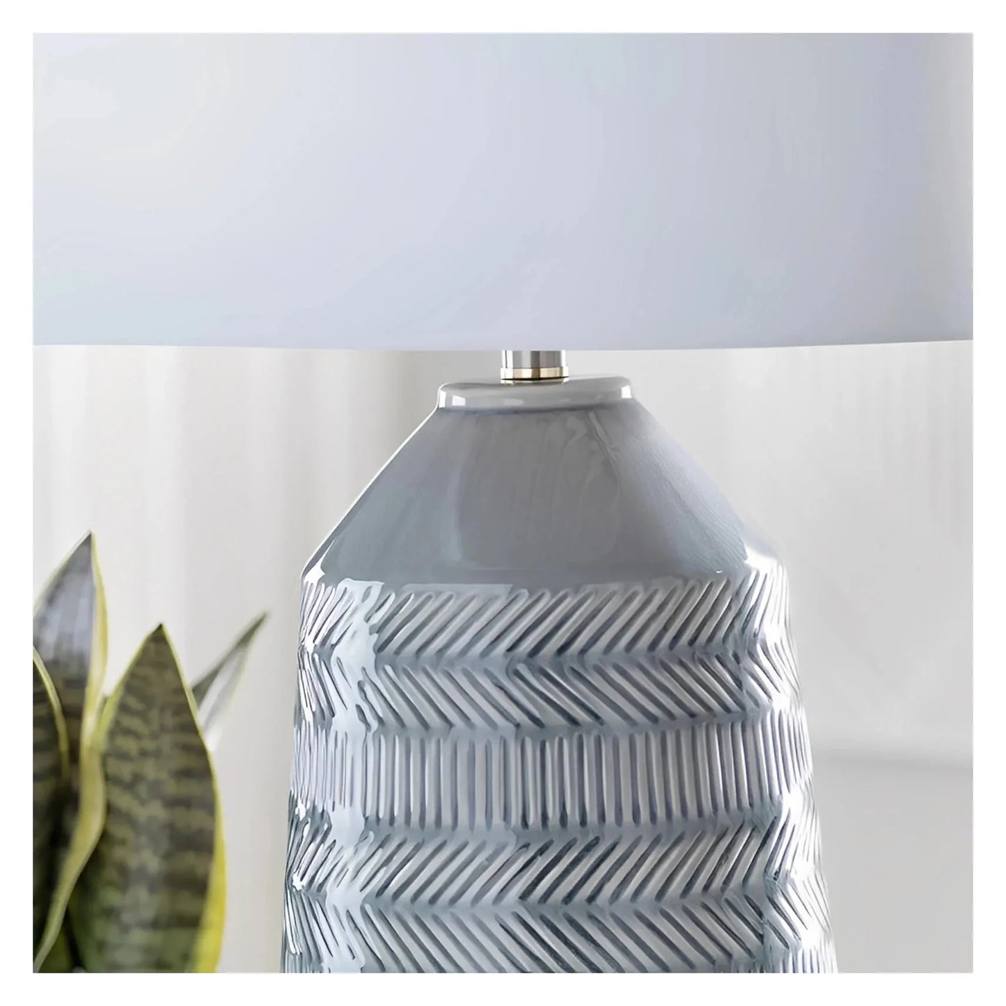 Nihal of Blue Hill Table Lamps (2-Pack), Grey, Transitional