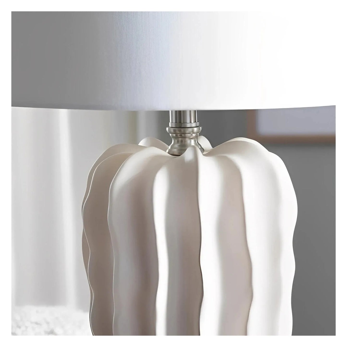 Beid of Elmwood Table Lamps (2-Pack), Beige, Transitional