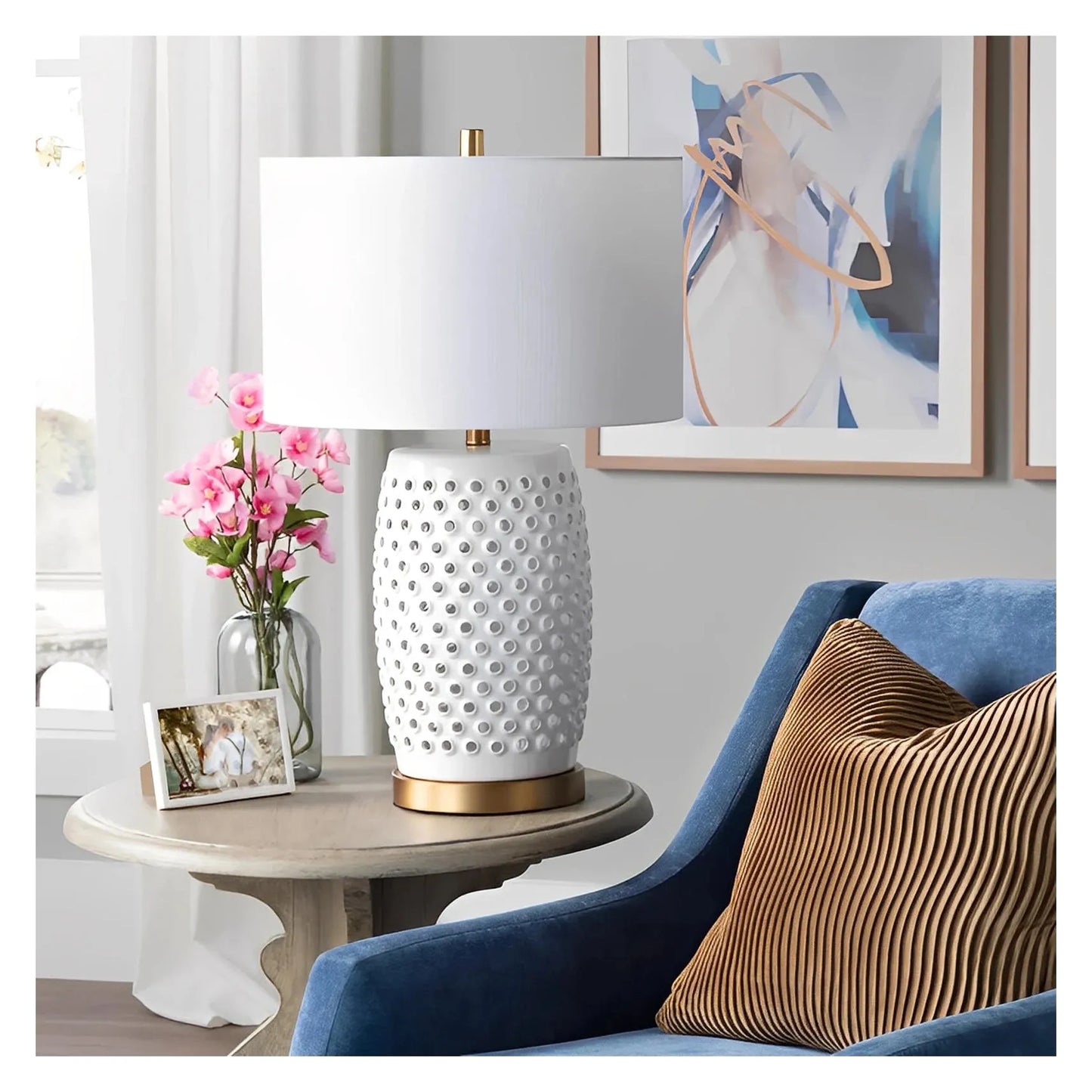 Arided of Hollis Table Lamps (2-Pack), White, Transitional