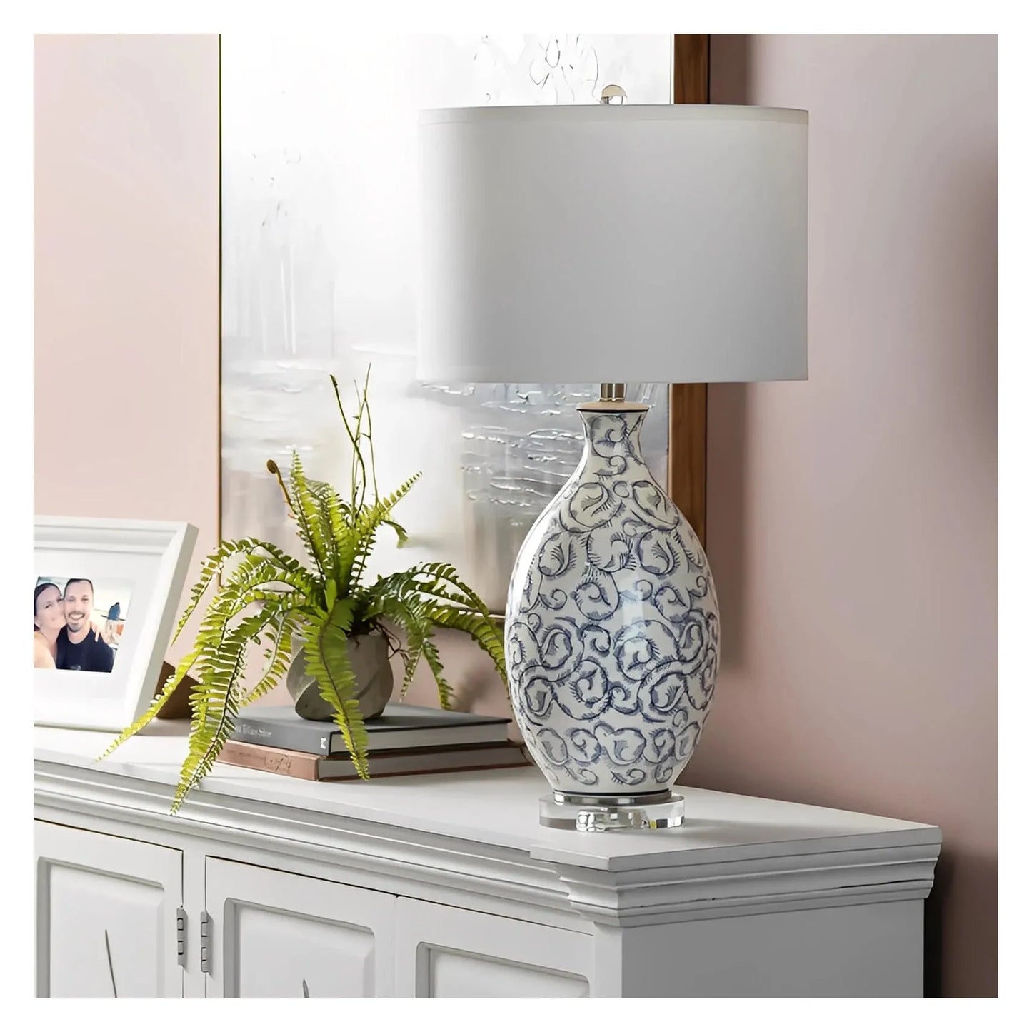 Izar of Brandywine Table Lamps (2-Pack), White, Transitional